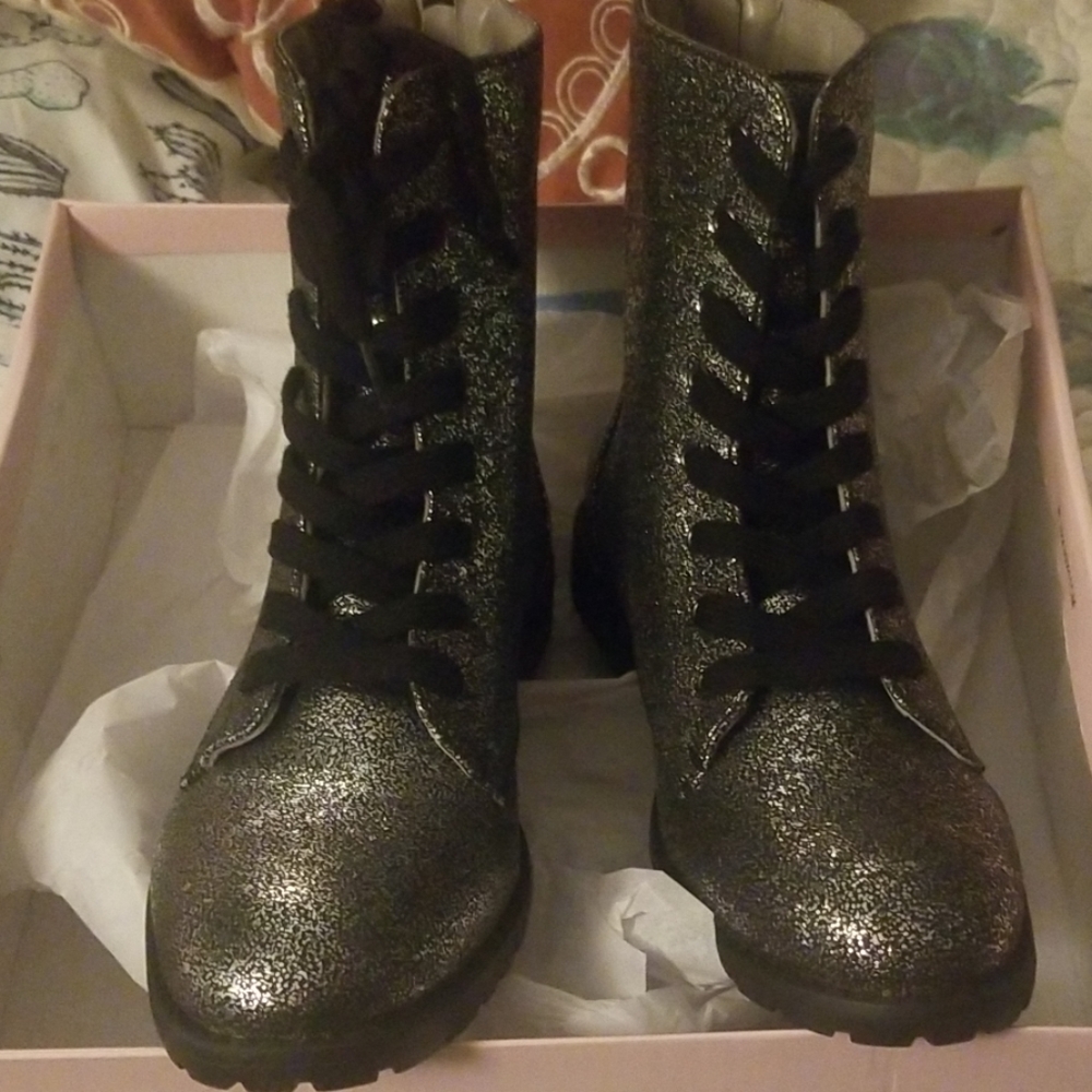 Silver Sparkly Boots